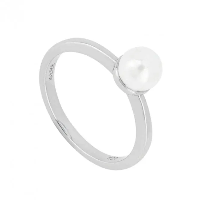 Shell Pearl and Zirconia Eternity Stacking Ring