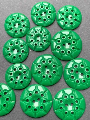 Shiny Dark Jade Green 2cm or 1.7cm Vintage Buttons