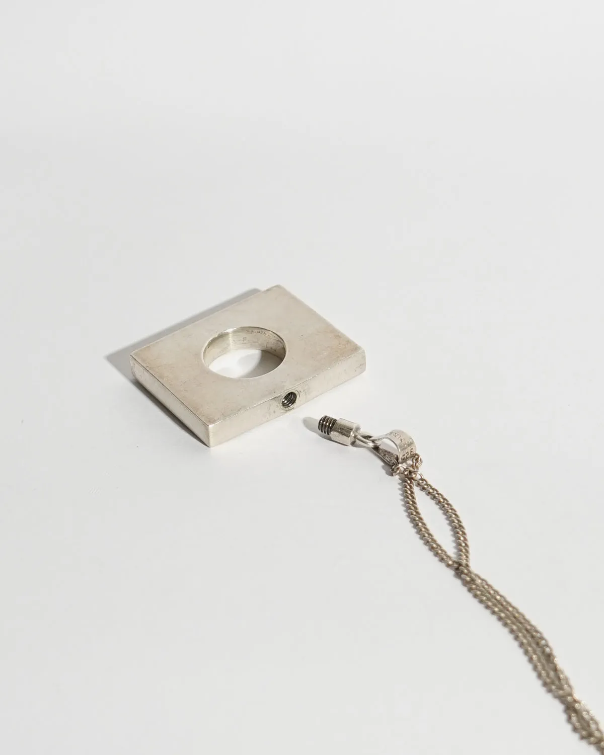 Silver Perfume Bottle Charm Necklace