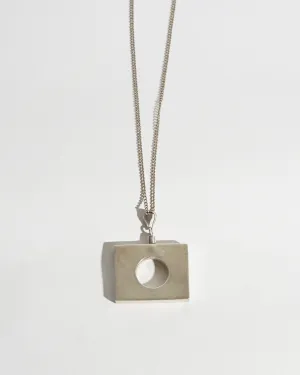 Silver Perfume Bottle Charm Necklace