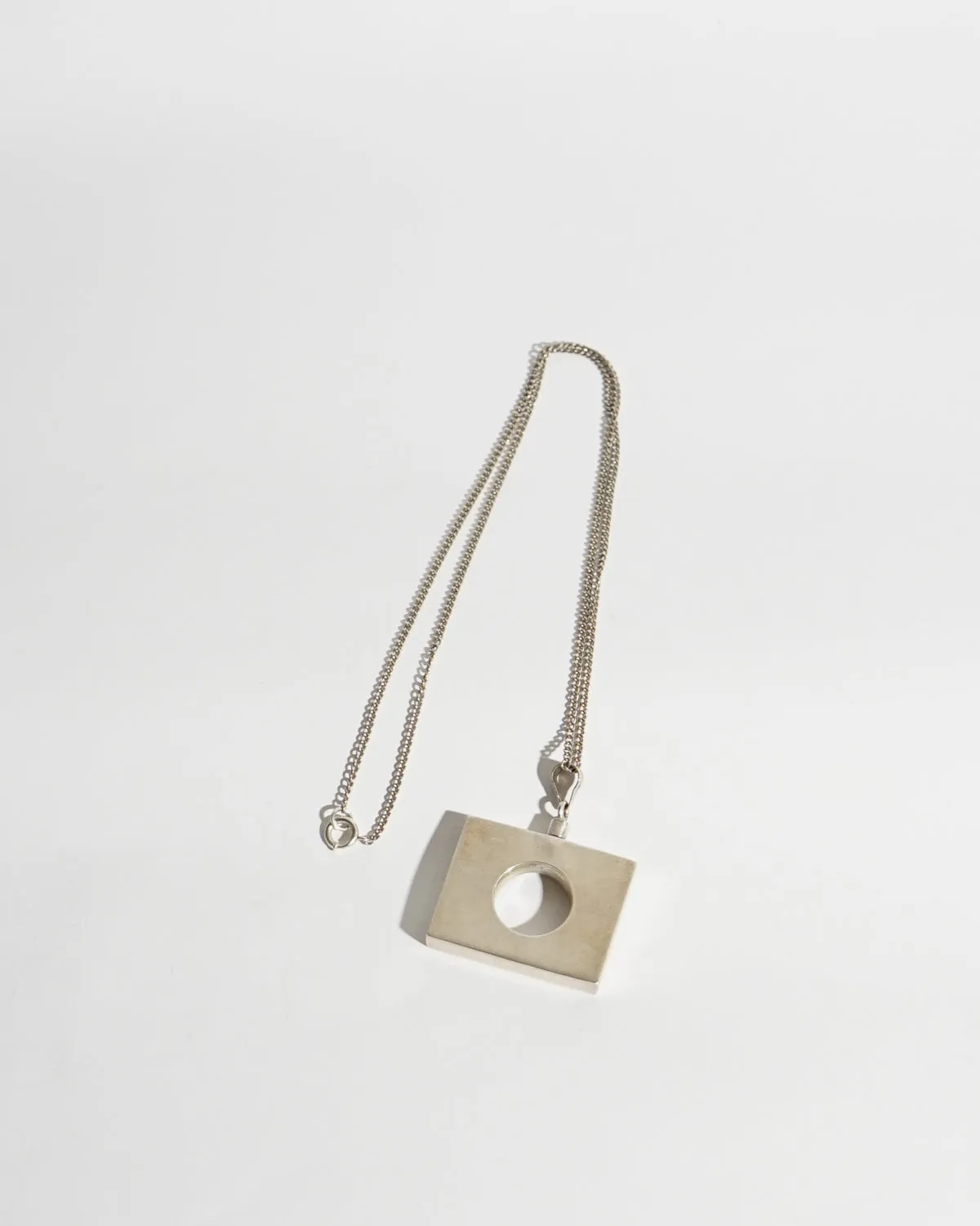 Silver Perfume Bottle Charm Necklace
