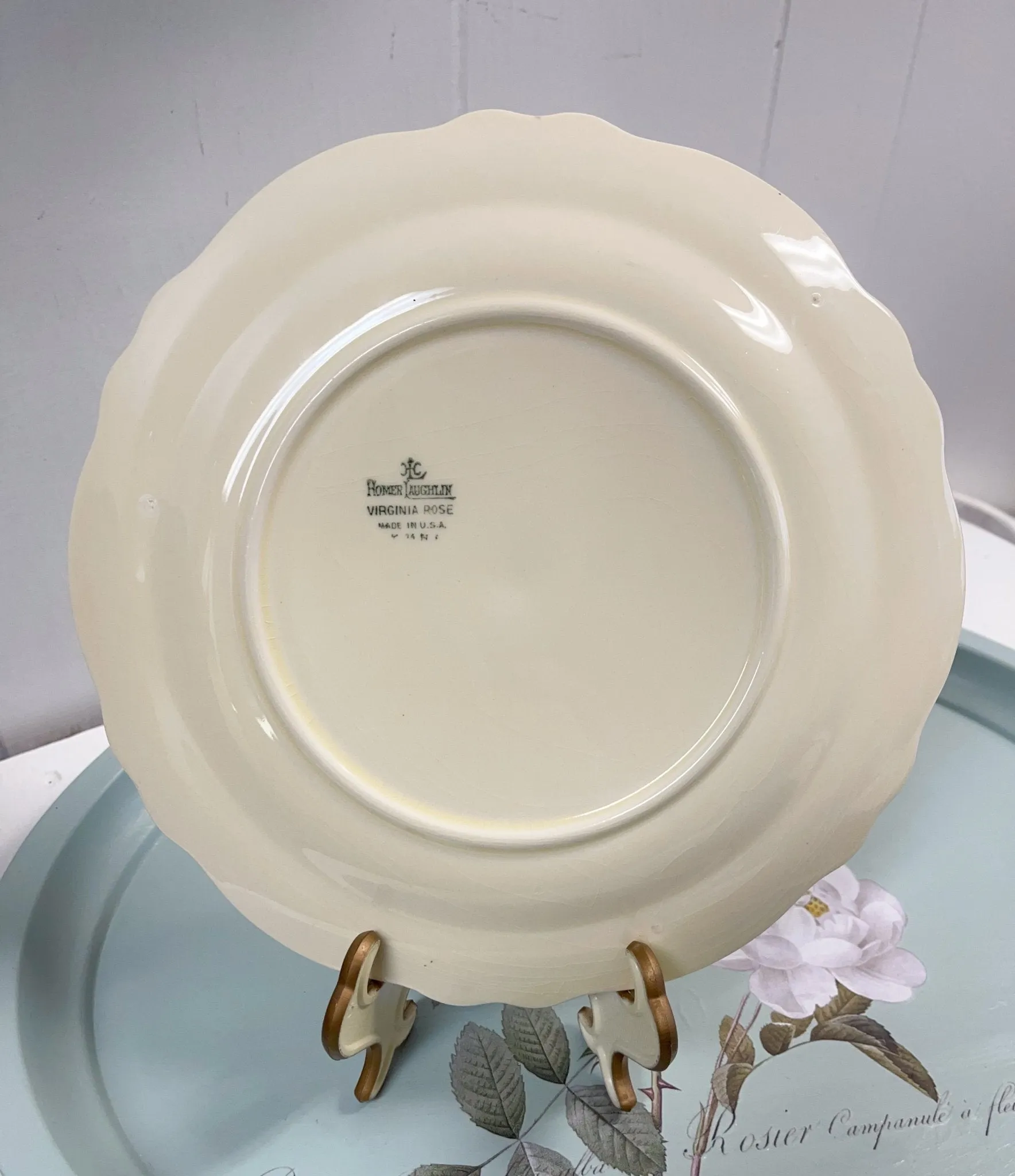 Silver Rose Patrician Luncheon Plate - Homer Laughlin