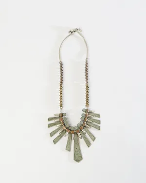 Silver x Brass Necklace w/ Stones