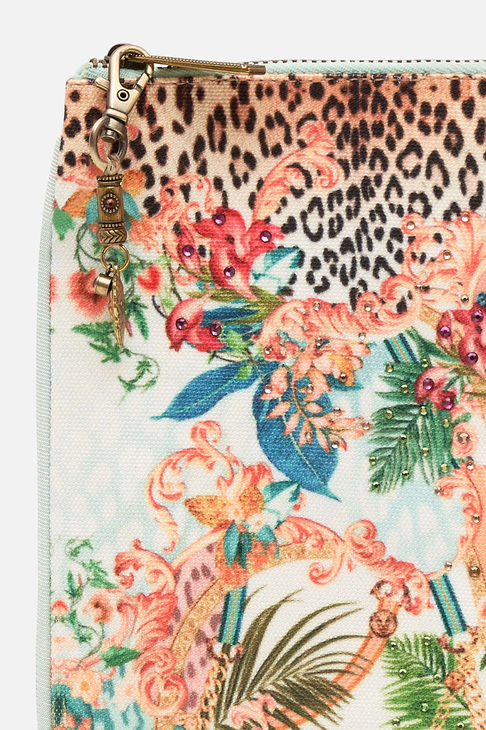 SMALL CANVAS CLUTCH ROYALTY LOYALTY