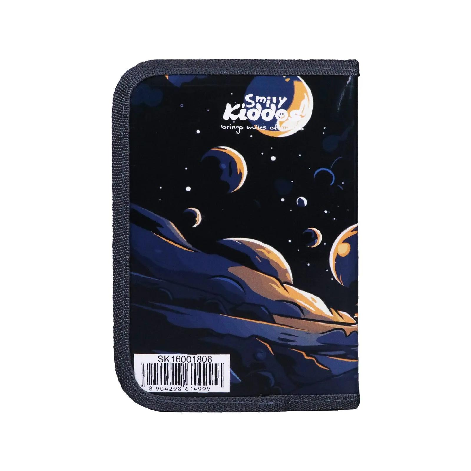 Smily Kiddos Stationery Case Space Theme Black ( Stationery Included)