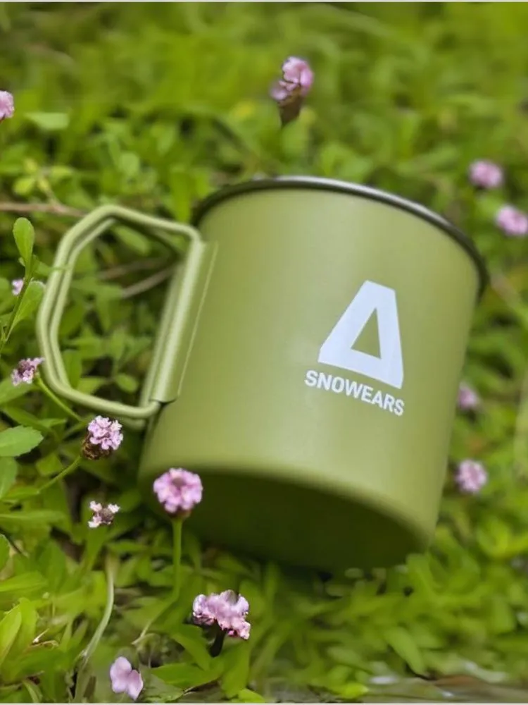 Snowears Green Outdoor Metal Mug Cups