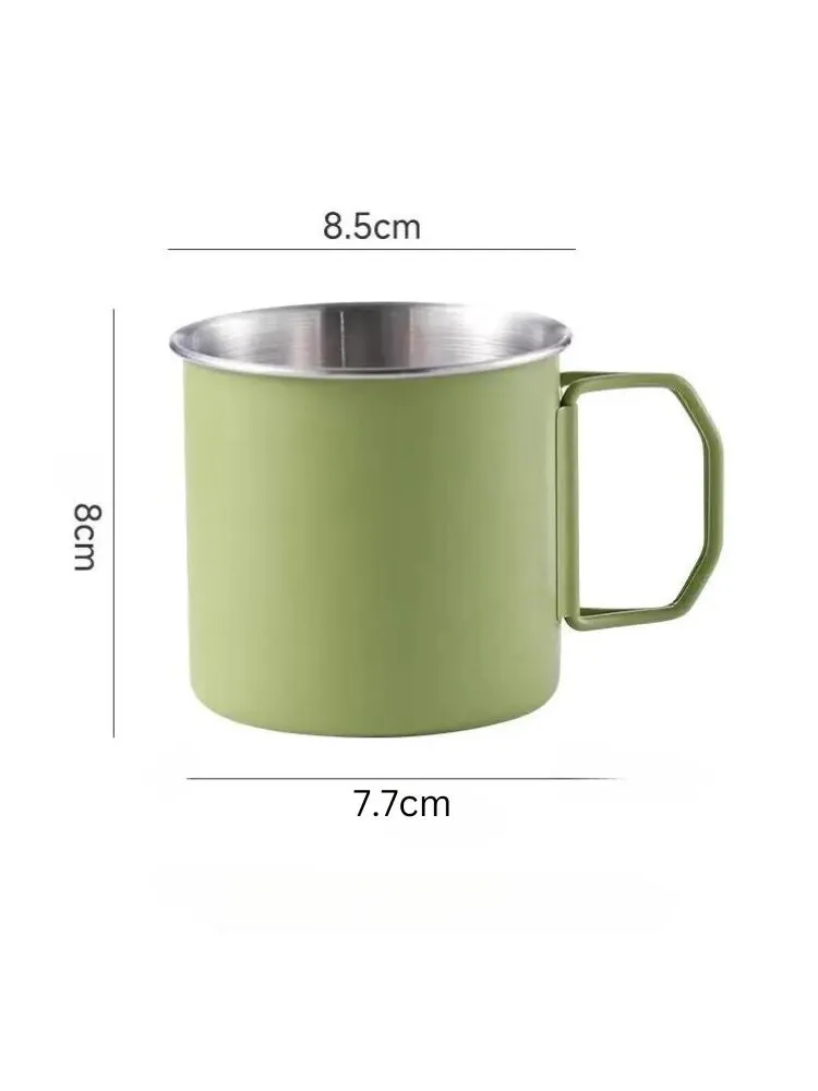 Snowears Green Outdoor Metal Mug Cups