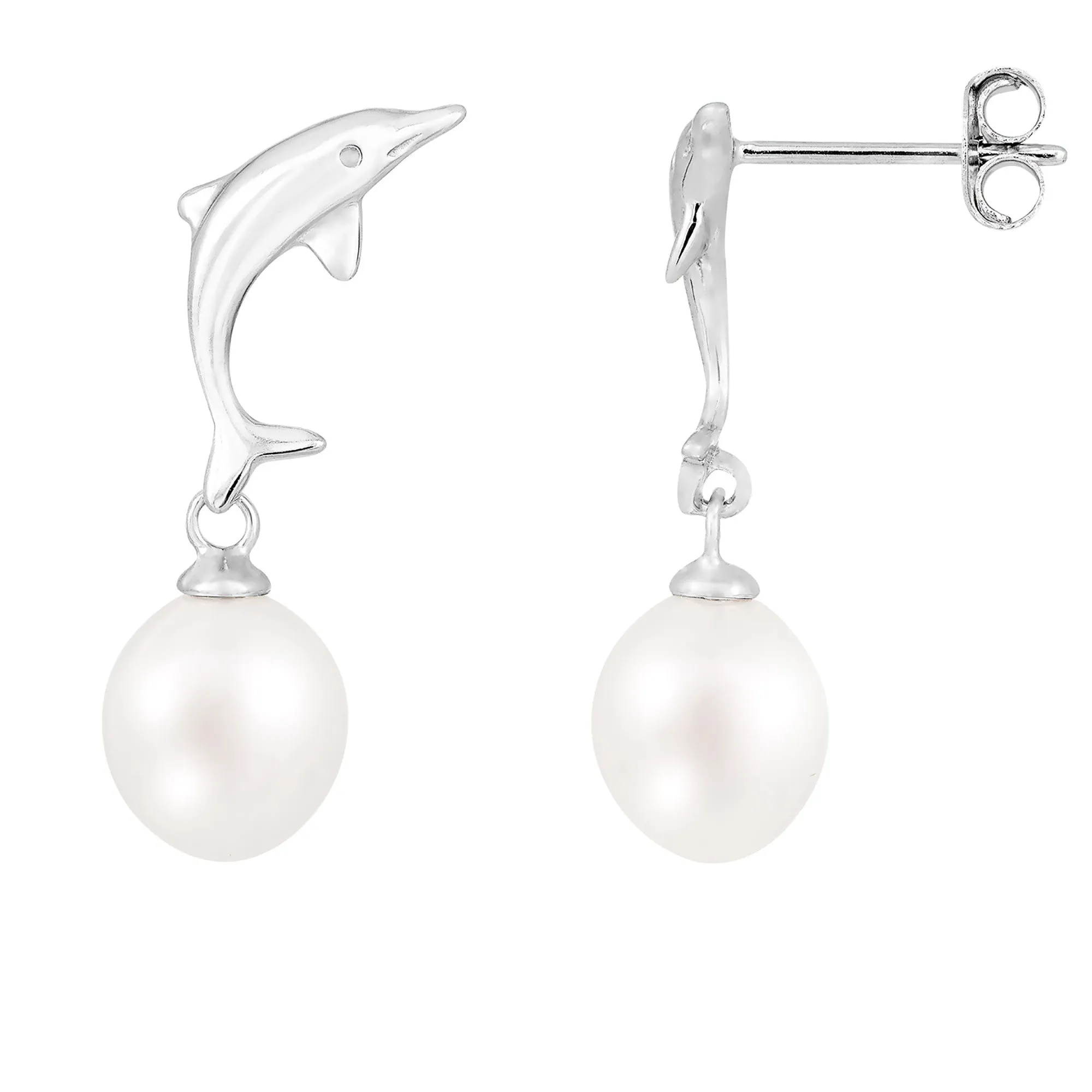 Splendid Pearls Sterling Silver Pearl Earrings ESR-424