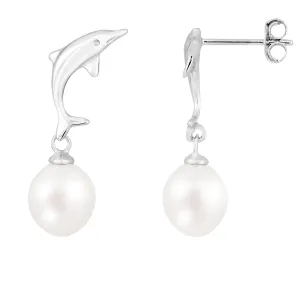 Splendid Pearls Sterling Silver Pearl Earrings ESR-424