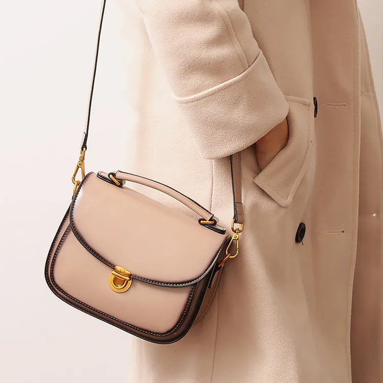Stylish Womens Genuine Leather Satchel Bag Crossbody Bags for Women