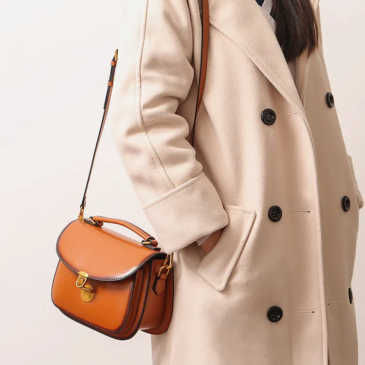Stylish Womens Genuine Leather Satchel Bag Crossbody Bags for Women