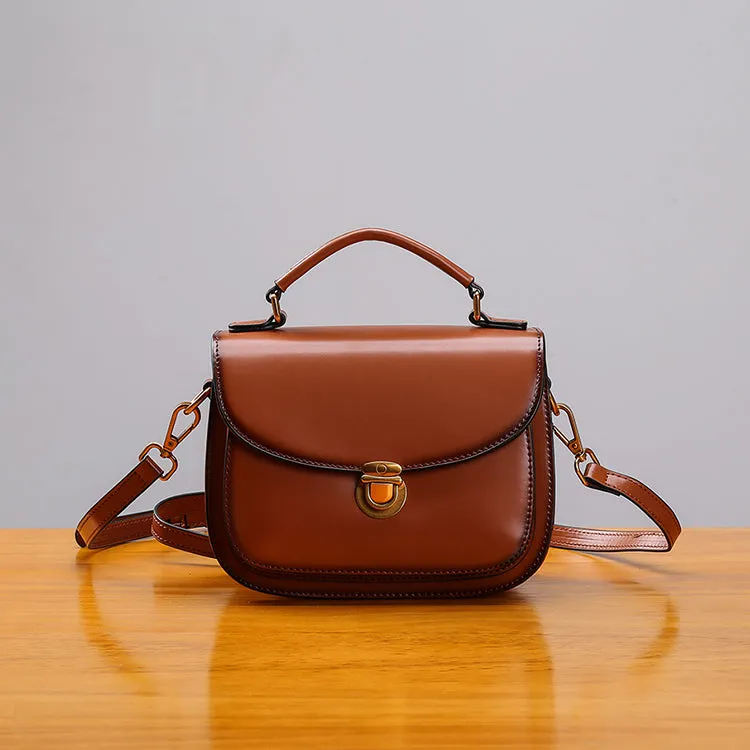 Stylish Womens Genuine Leather Satchel Bag Crossbody Bags for Women