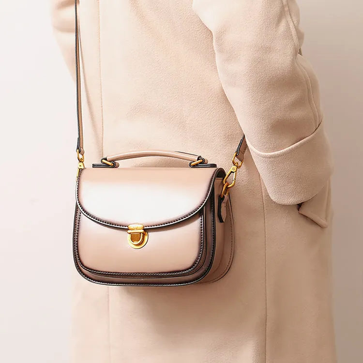 Stylish Womens Genuine Leather Satchel Bag Crossbody Bags for Women