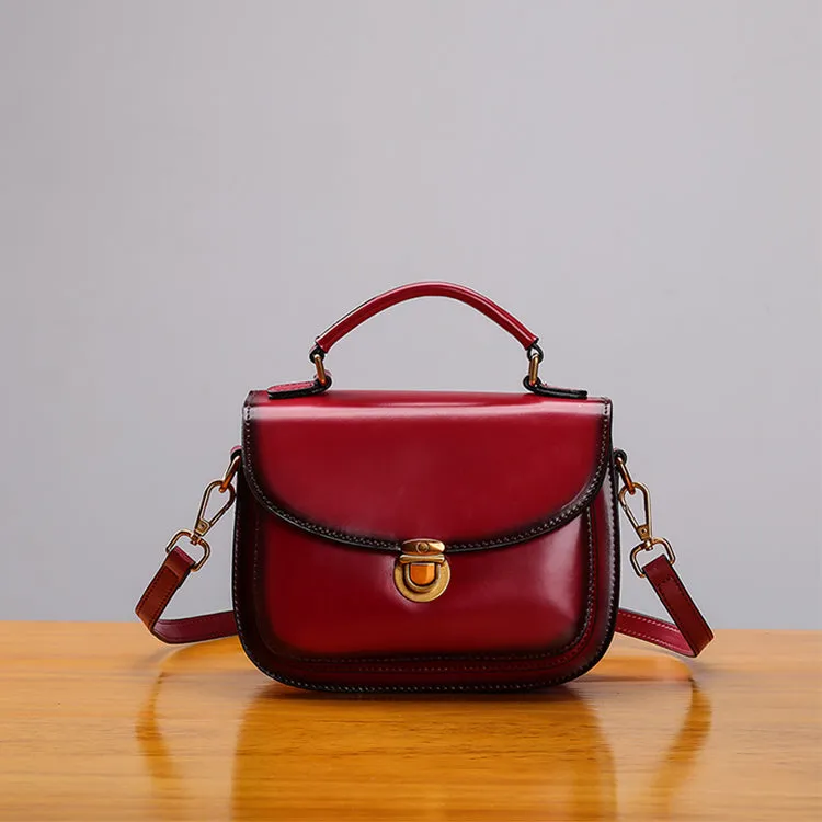 Stylish Womens Genuine Leather Satchel Bag Crossbody Bags for Women