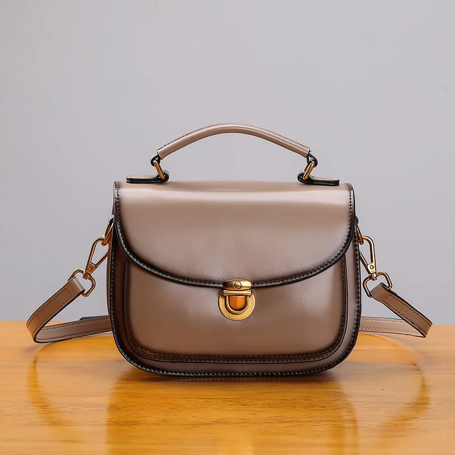 Stylish Womens Genuine Leather Satchel Bag Crossbody Bags for Women