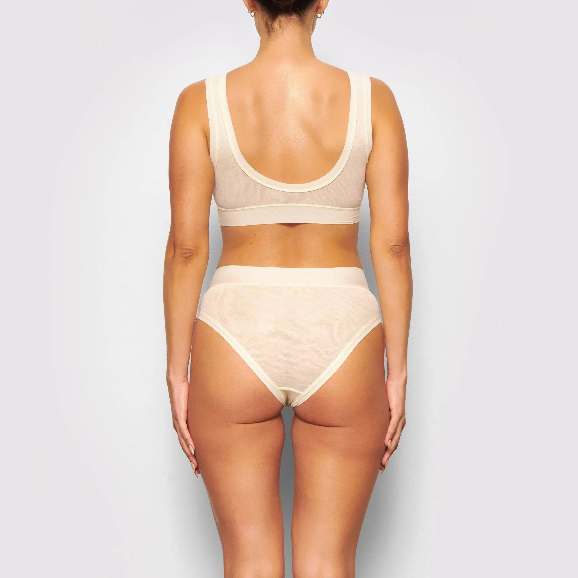 SUMMER MESH SCOOP BRALETTE | BONE
