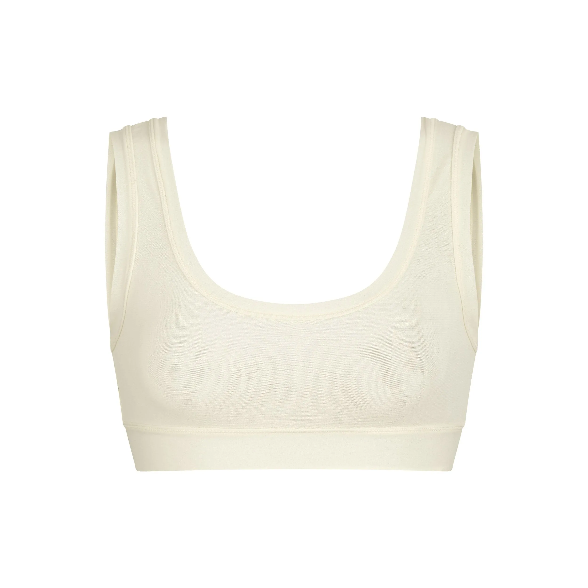 SUMMER MESH SCOOP BRALETTE | BONE