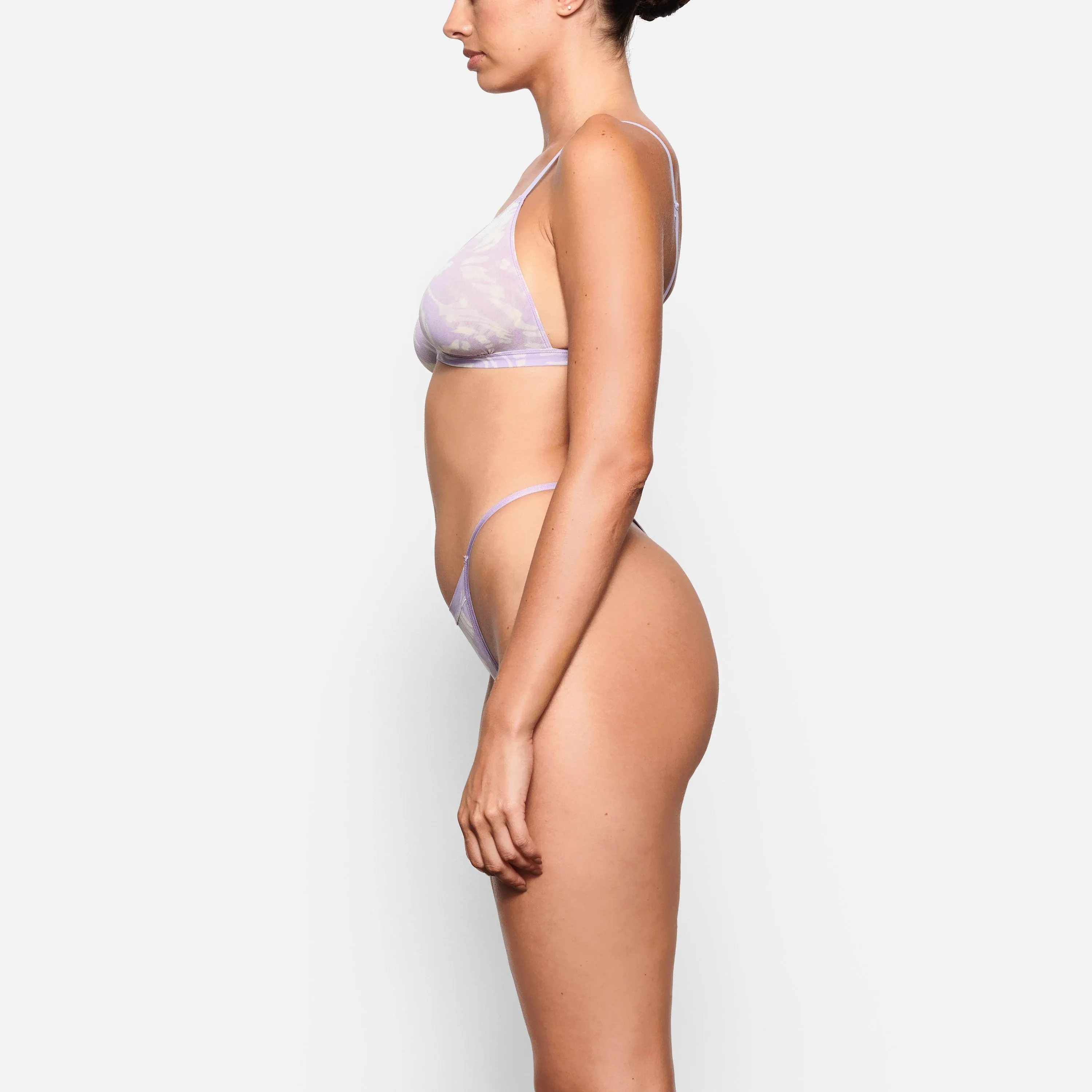 SUMMER MESH TRIANGLE BRALETTE | LILAC SWIRL