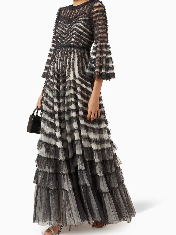 TEEK - Mesh Stripe Dress