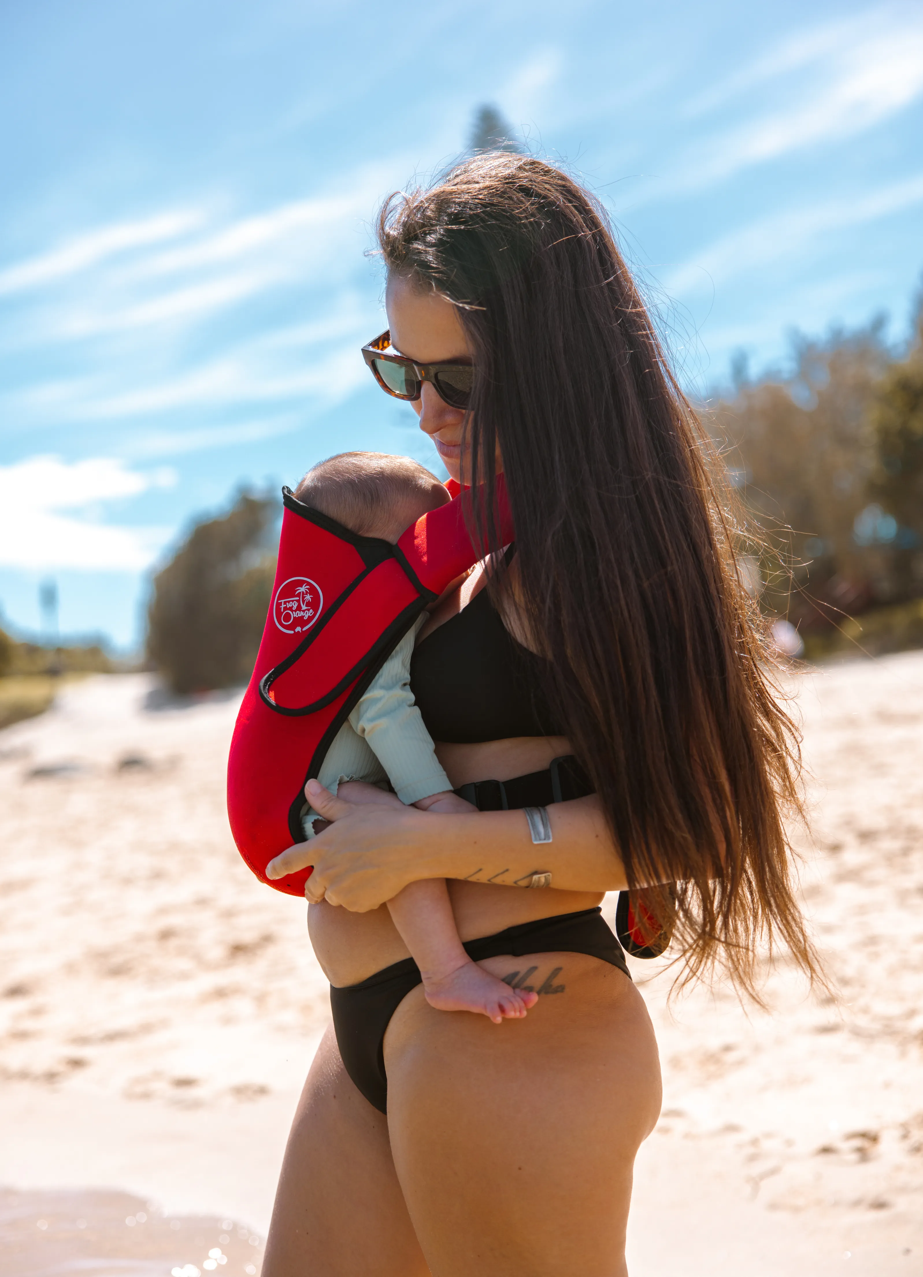 THE EXPLORER Wetsuit Baby Carrier - Ruby  Red