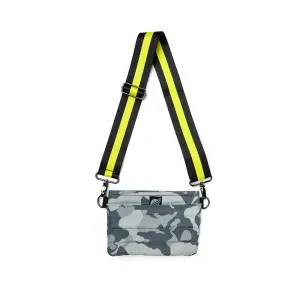 Think Royln Bum Bag Crossbody in Grey Camo
