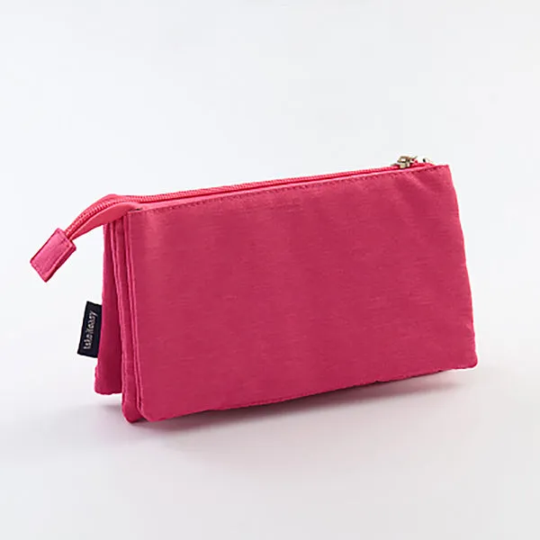 Triple Pouch Dual Zipper Pencil Case