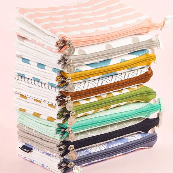 Triple Pouch Dual Zipper Pencil Case