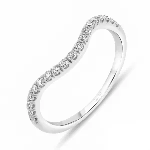Uneek Curved Ring 14K White Gold RB039U