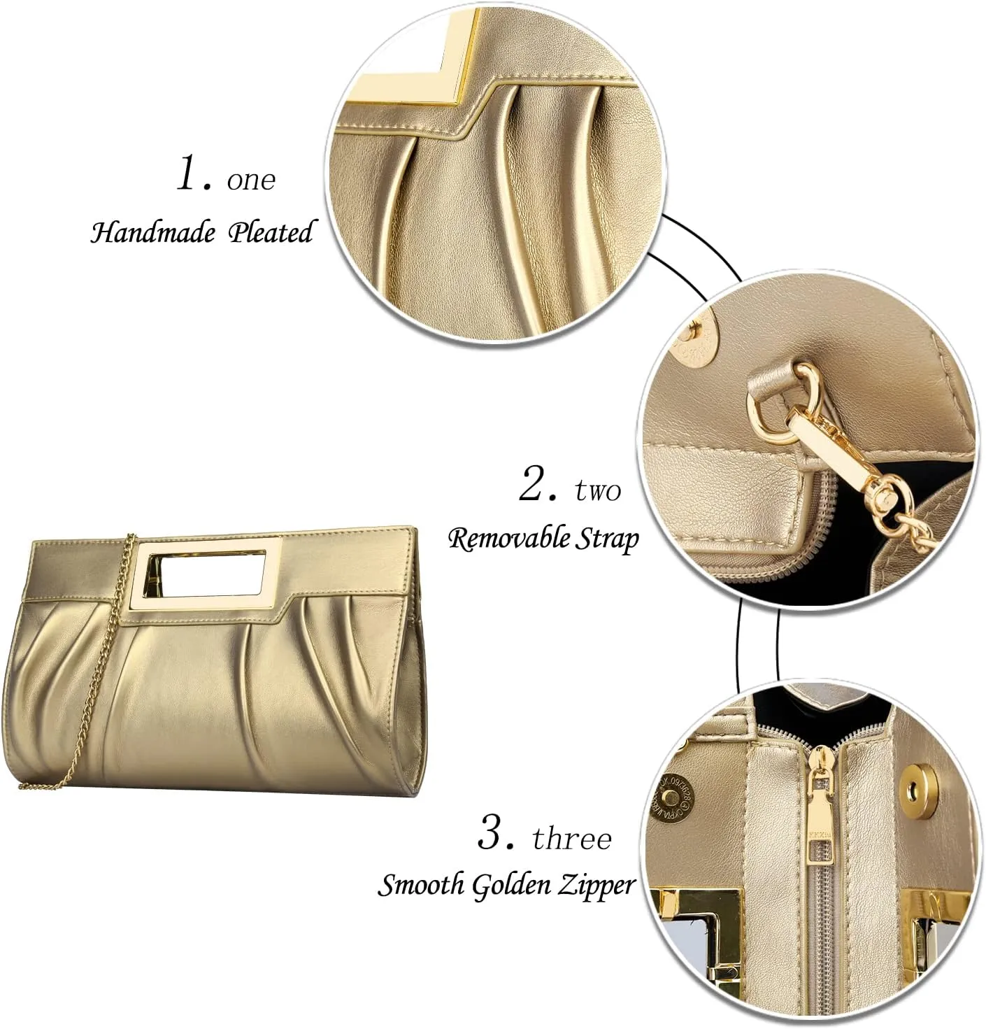Vegan Leather Open Handle Green Clutch Style Evening Bag