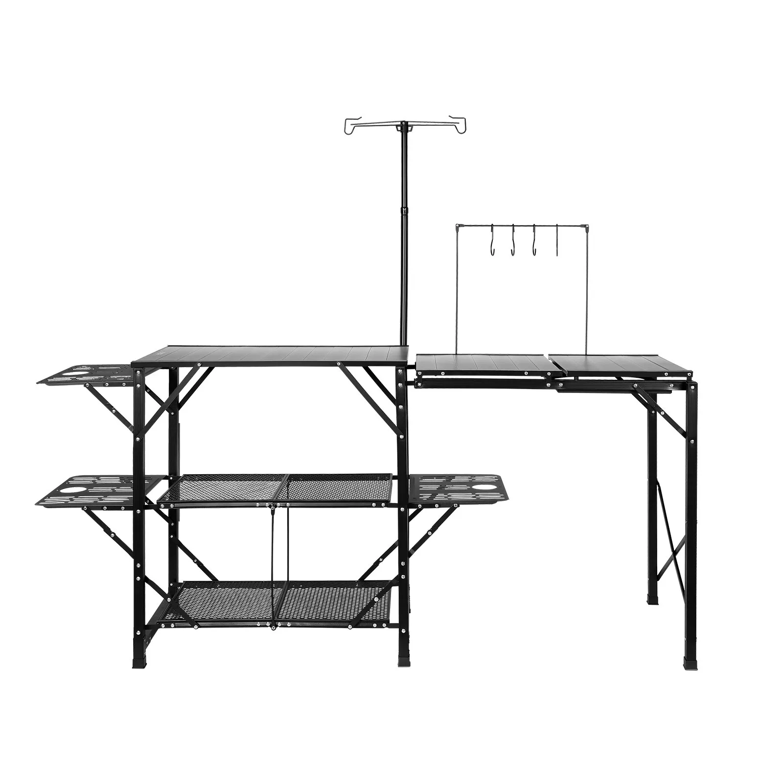 VEVOR Camping Kitchen Table - Folding Portable Cook Station for Outdoor Picnics, BBQs, Camping