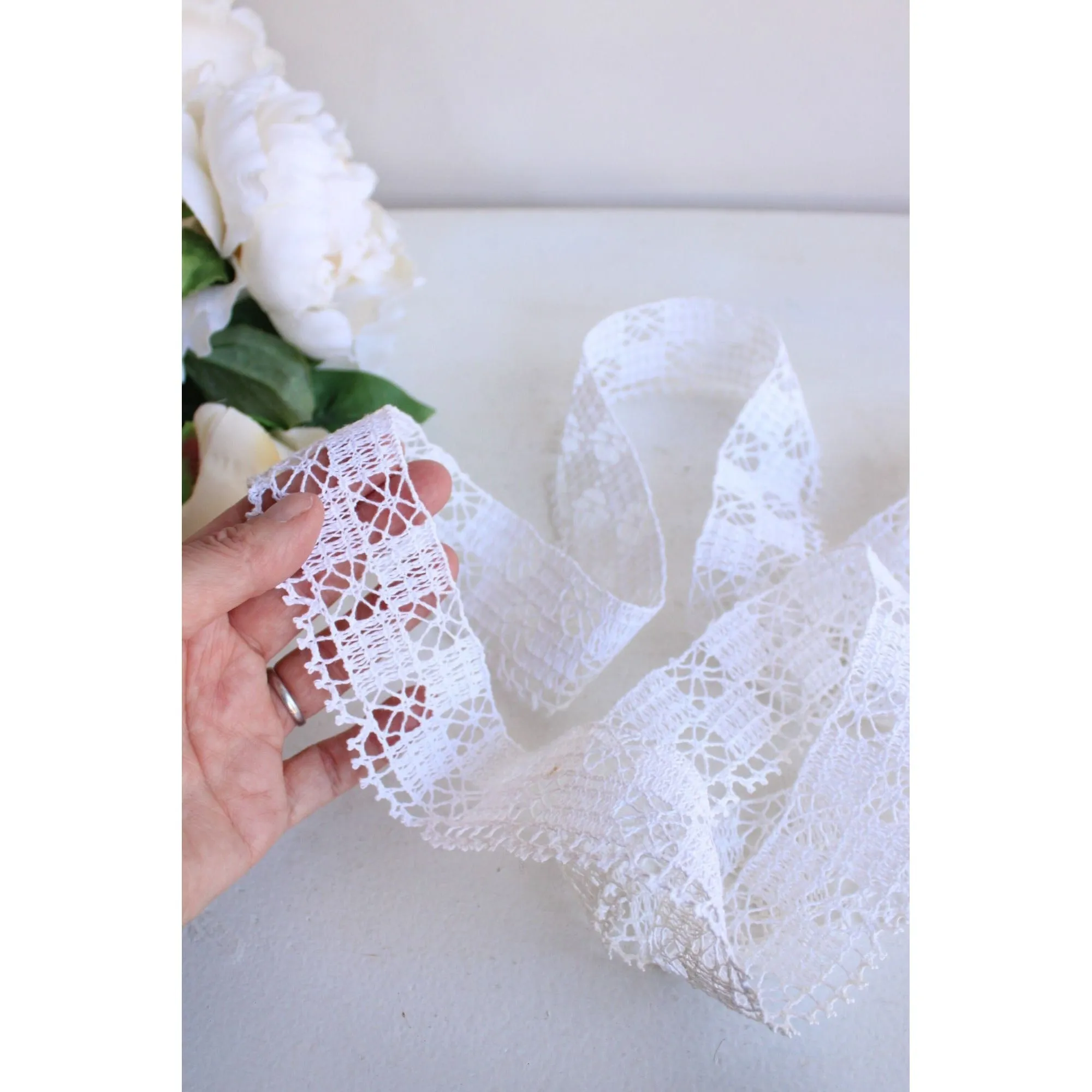 Vintage 1920s 1930s Lace Trim, 1.75" Wide , Three Yards