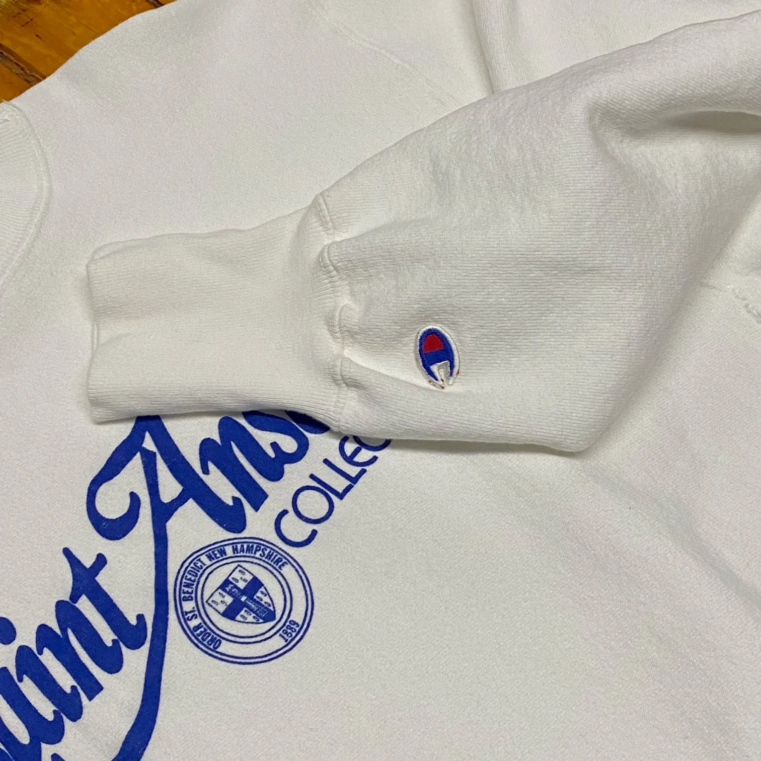 Vintage 1990's Champion Reverse Weave Saint Anselm Sweatshirt Size: XL