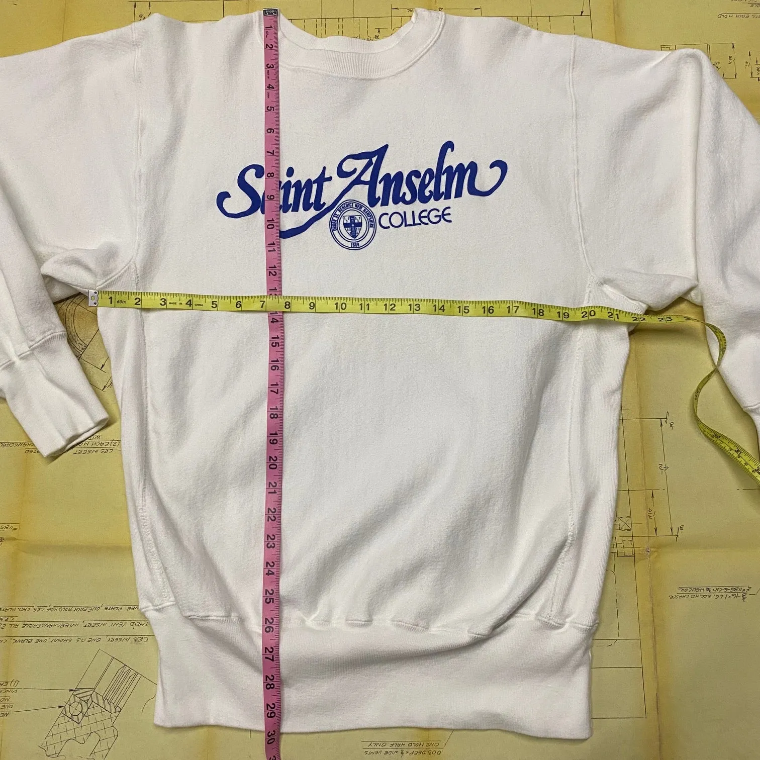 Vintage 1990's Champion Reverse Weave Saint Anselm Sweatshirt Size: XL