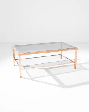 Vintage Brass & Glass Coffee Table