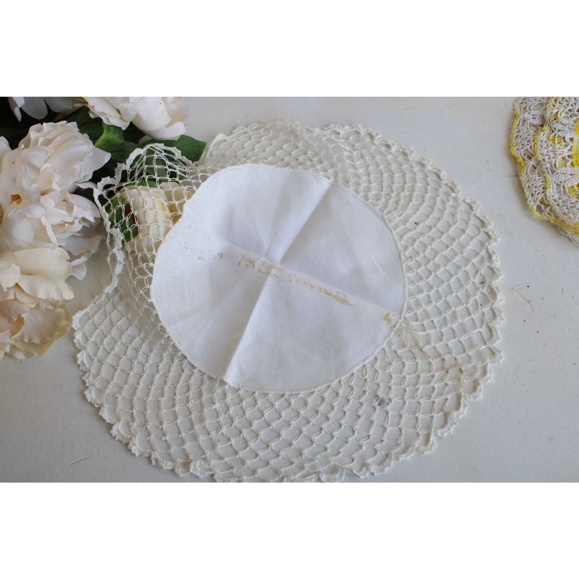 Vintage Crochet Doily Lot of Five