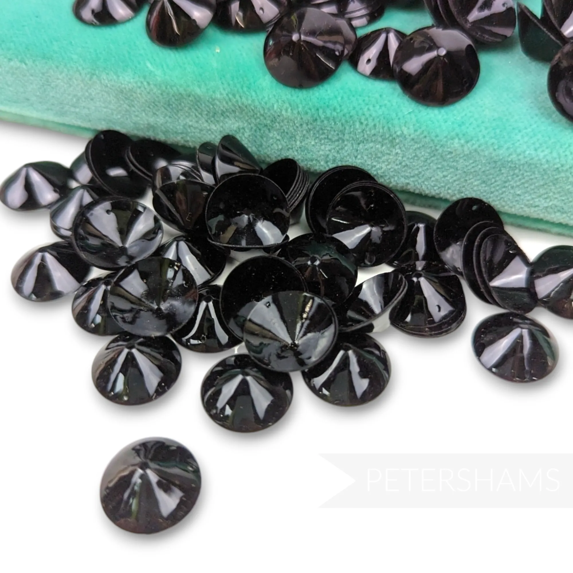 Vintage French 1940/50s 'Paillettes Au Coq' Sequins - 15mm Cones