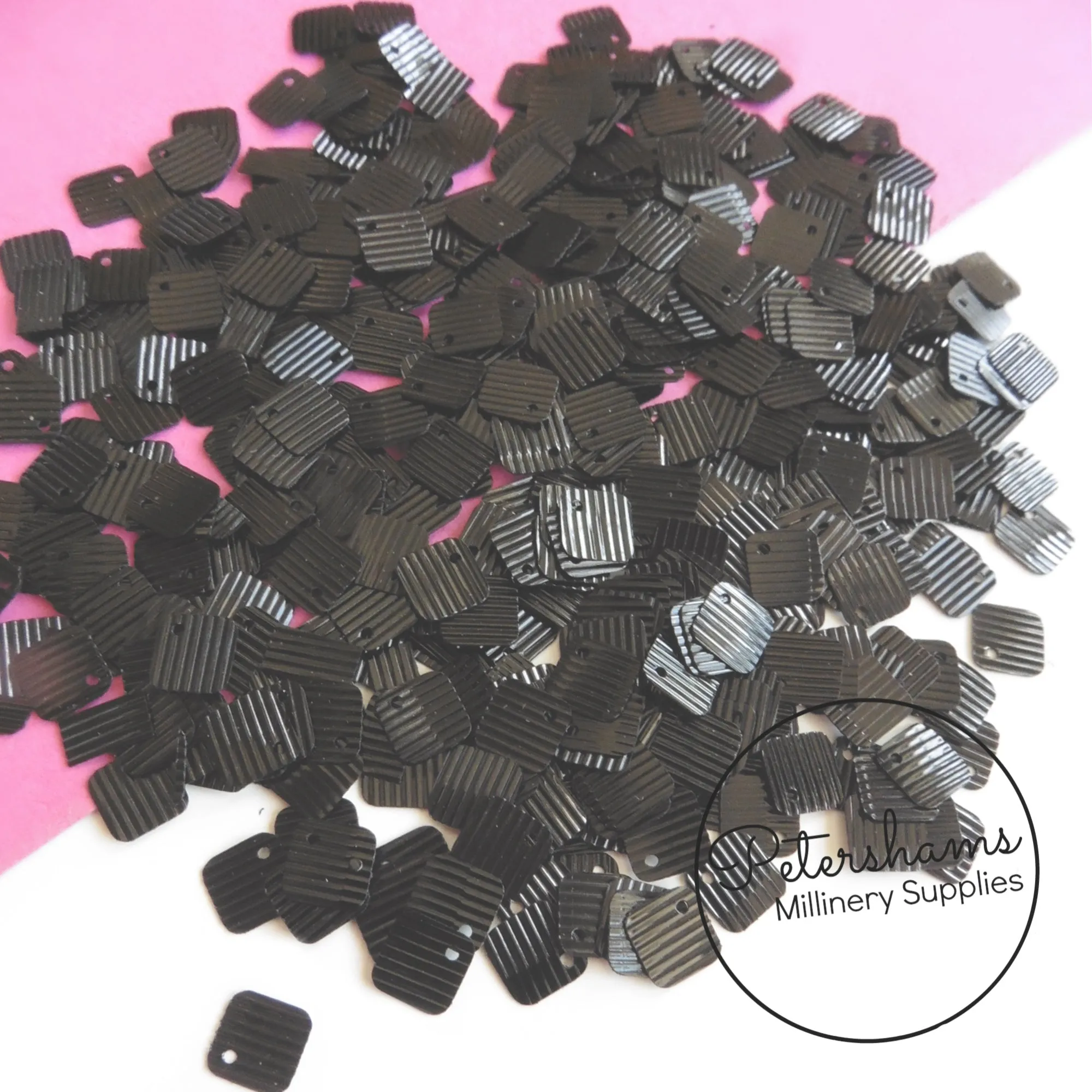 Vintage French 1940/50s 'Paillettes Au Coq' Sequins - Ribbed Squares