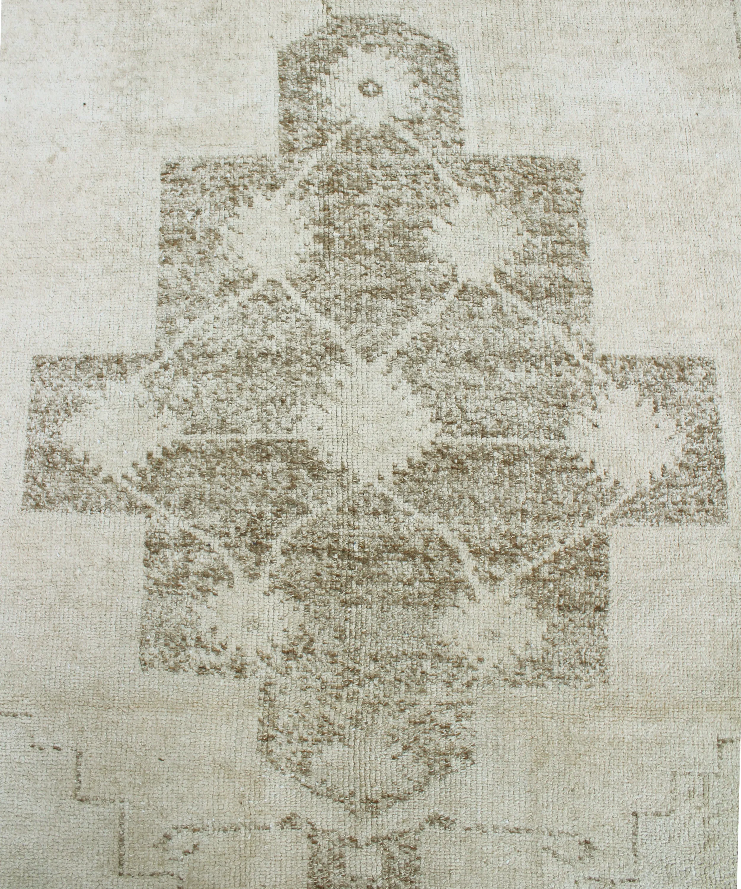 Vintage Hand Knotted Wool Rug,  3'-9" x 11'-7"
