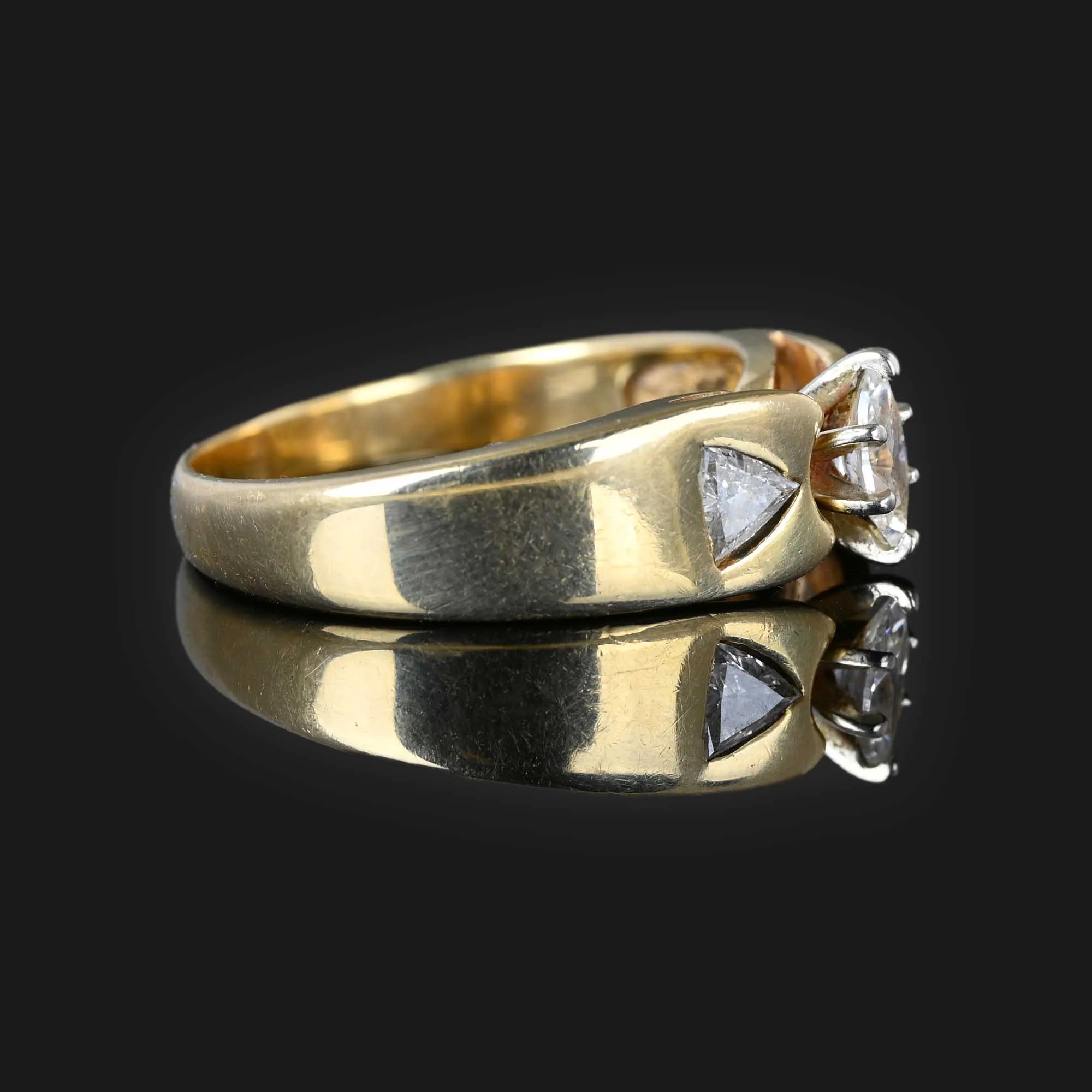 Vintage Marquise Diamond Band Ring in 14K Gold