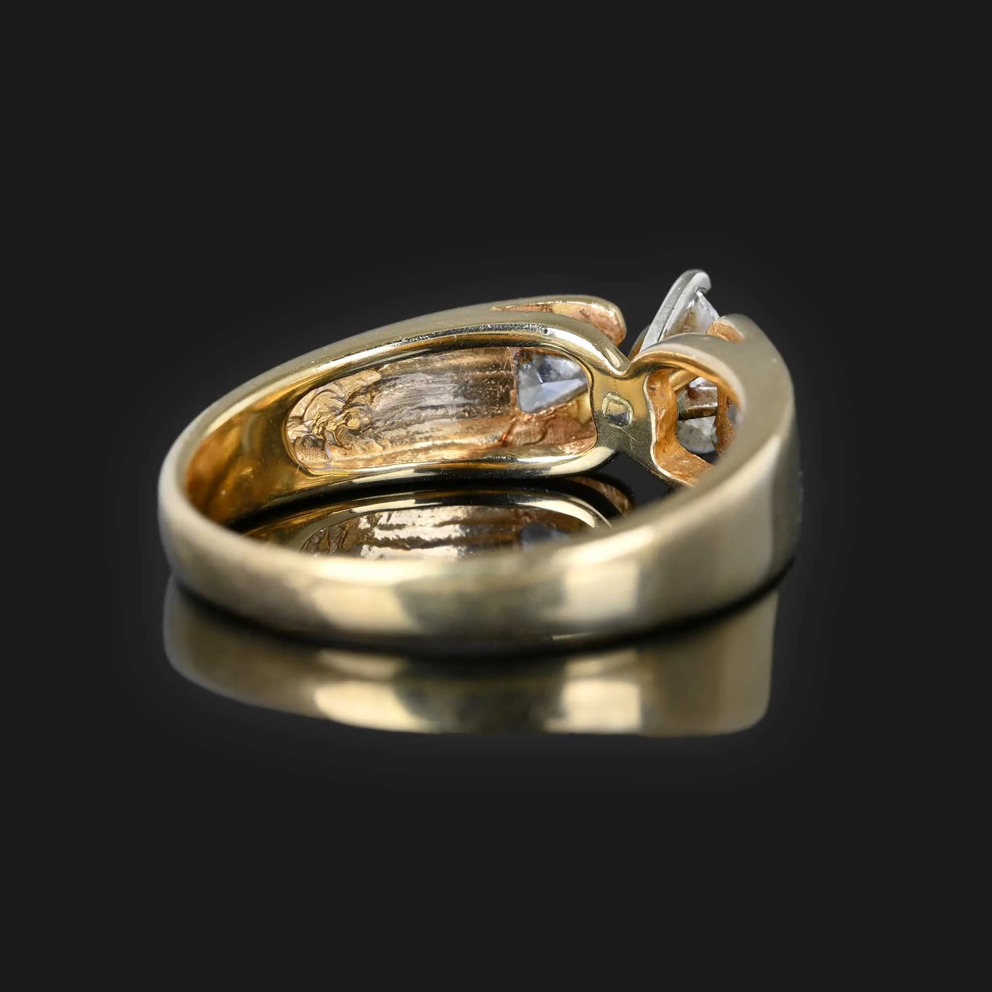 Vintage Marquise Diamond Band Ring in 14K Gold