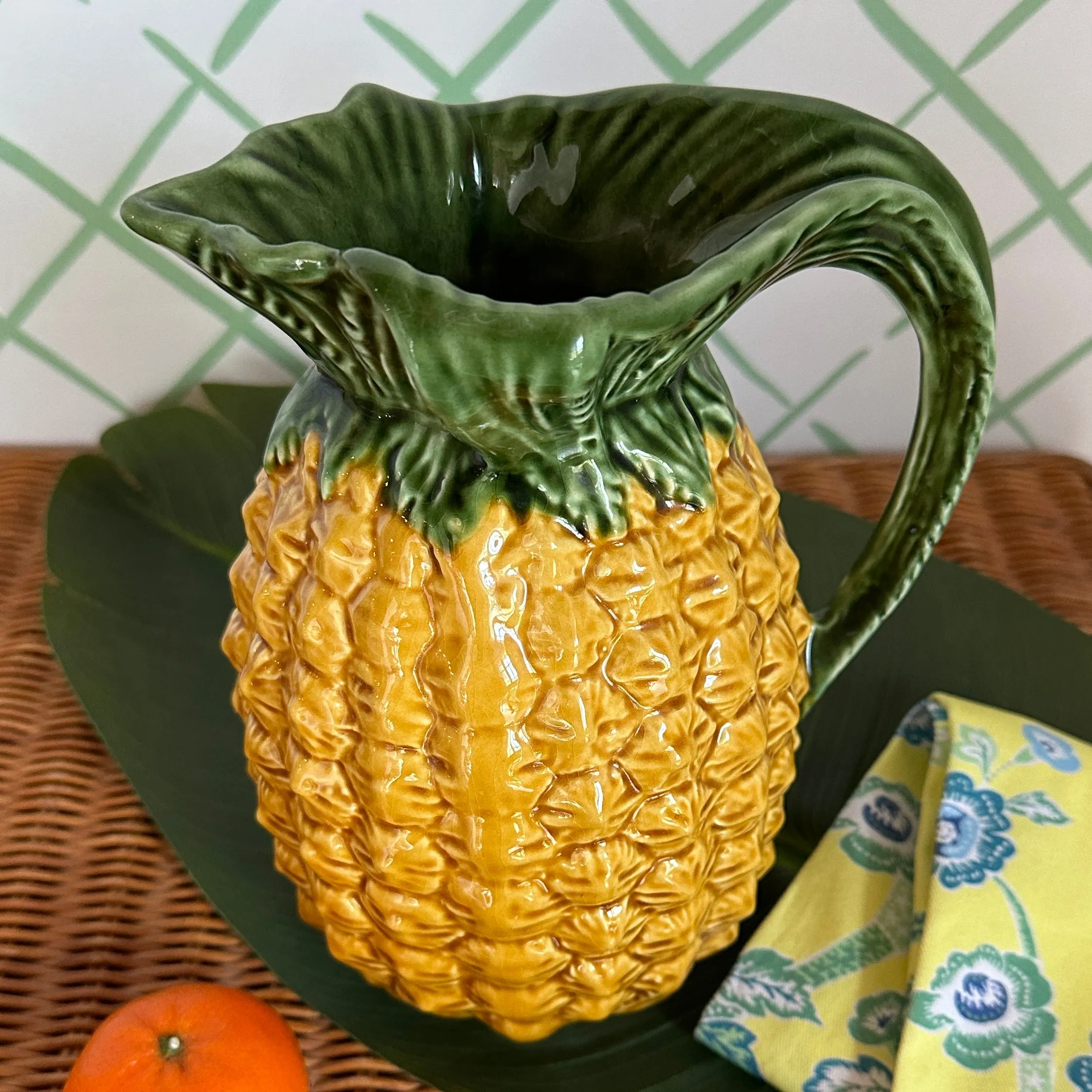 Vintage Portuguese Pineapple Pitcher