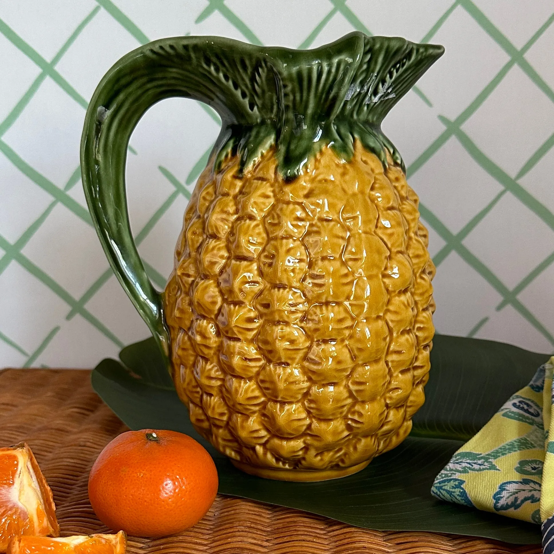 Vintage Portuguese Pineapple Pitcher