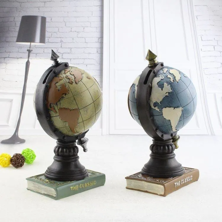 Vintage Style Globe Shaped Alarm Clock