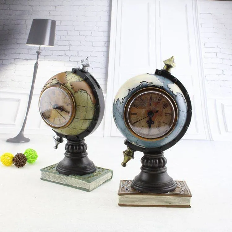 Vintage Style Globe Shaped Alarm Clock