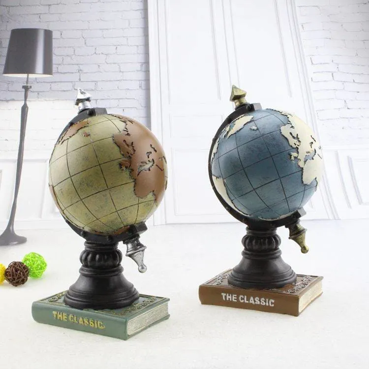 Vintage Style Globe Shaped Alarm Clock
