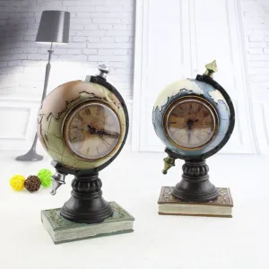Vintage Style Globe Shaped Alarm Clock
