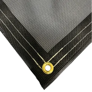 Vinyl Mesh Tarp - Black - 10' x 10'