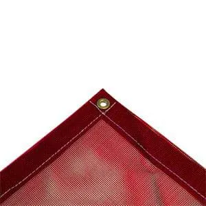 Vinyl Mesh Tarp - Red - 10' x 10'