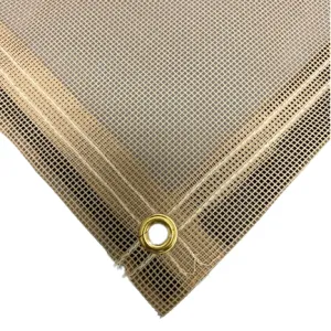 Vinyl Mesh Tarp - Tan - 12' x 16'