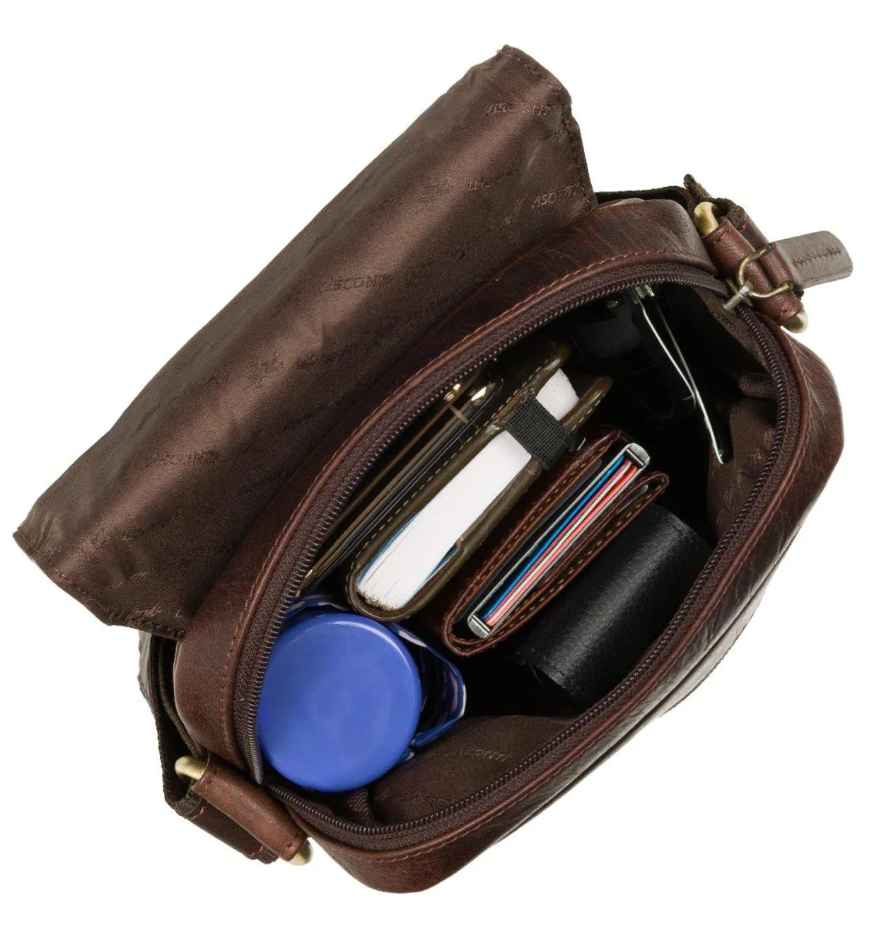 Visconti Compact Leather Messenger / Travel Bag S7